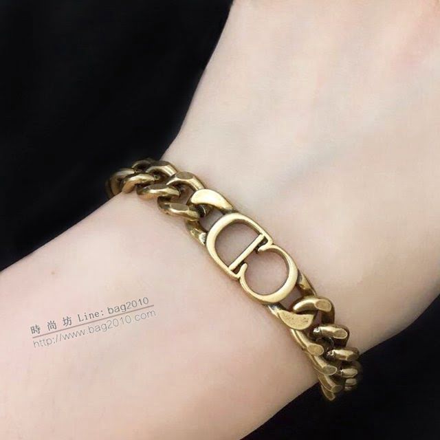 Dior飾品 迪奧經典熱銷款古銅色手鏈  zgd1110